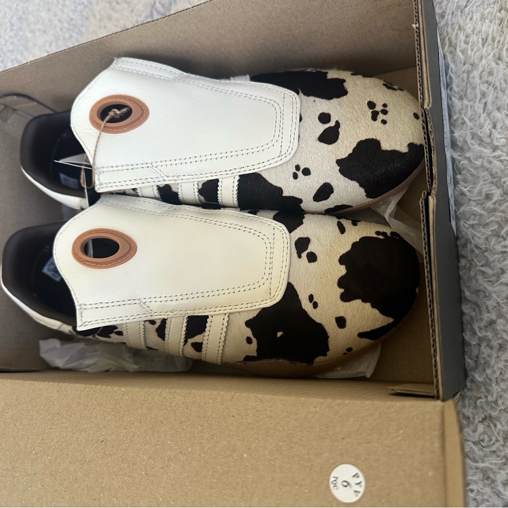 Adidas taekwondo mei w cow print sneakers.
